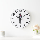 Silhouette Mariachi Clock Große Wanduhr (Zuhause)