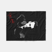 Silhouette mit Autogramm Fleecedecke (Vorderseite (Horizontal))
