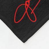 Silhouette mit Autogramm Fleecedecke (Ecke)