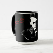 Silhouette mit Autogramm Tasse (Vorderseite Links)