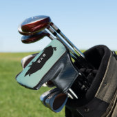 Silhouette mit benutzerdefiniertem Text Golf Headcover (In Situ)