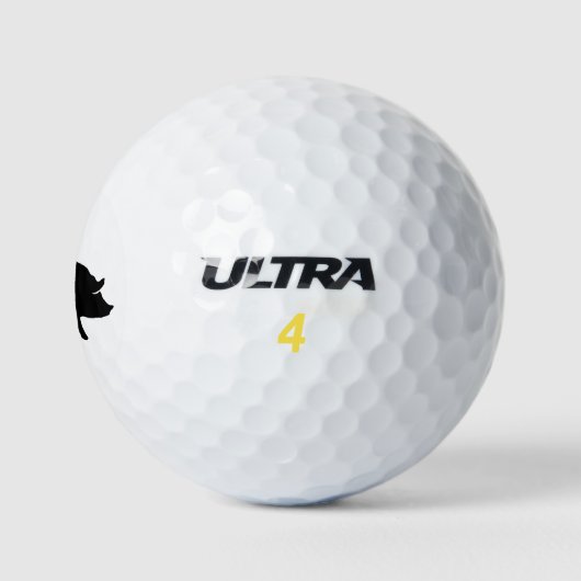 Silhouette mit benutzerdefiniertem Text Golfball (Logo)