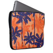 Silhouette mit blauer Palme, orangefarbener Hinter Laptopschutzhülle (Vorne Rechts)