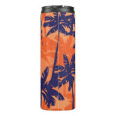 Silhouette mit blauer Palme, orangefarbener Hinter Thermosbecher (Rückseite)