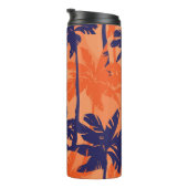 Silhouette mit blauer Palme, orangefarbener Hinter Thermosbecher (Nach rechts gedreht)