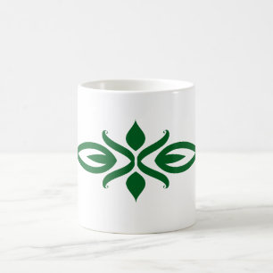 Silhouette mit Blumenbemalung Kaffeemaschine Tasse