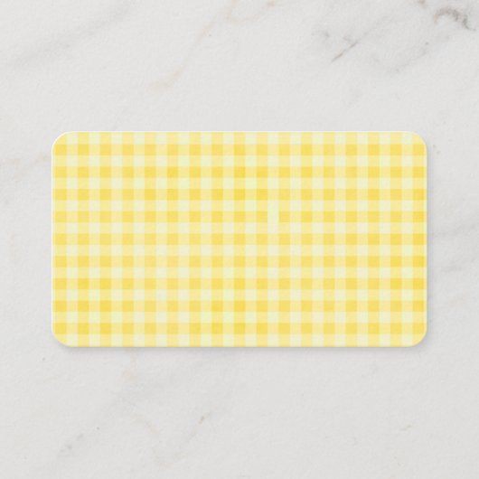 Silhouette mit Dandelion auf Gingham Visitenkarte (Rückseite)