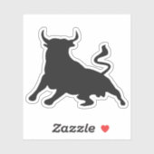 Silhouette mit den Bullen Spanien Aufkleber (Blatt)