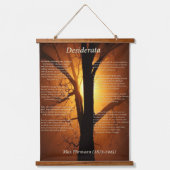 Silhouette mit einem schönen orangefarbenen Sonnen Wandteppich Mit Holzrahmen (Vorderseite)