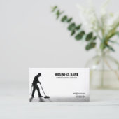 Silhouette mit einfachem schwarz-weißem Teppichbod Visitenkarte (Stehend Vorderseite)