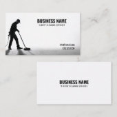 Silhouette mit einfachem schwarz-weißem Teppichbod Visitenkarte (Vorne/Hinten)
