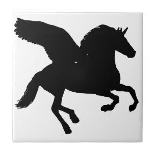 Silhouette mit Flügel Fliese