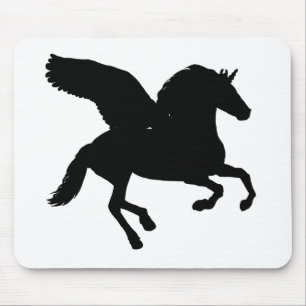 Silhouette mit Flügel Mousepad