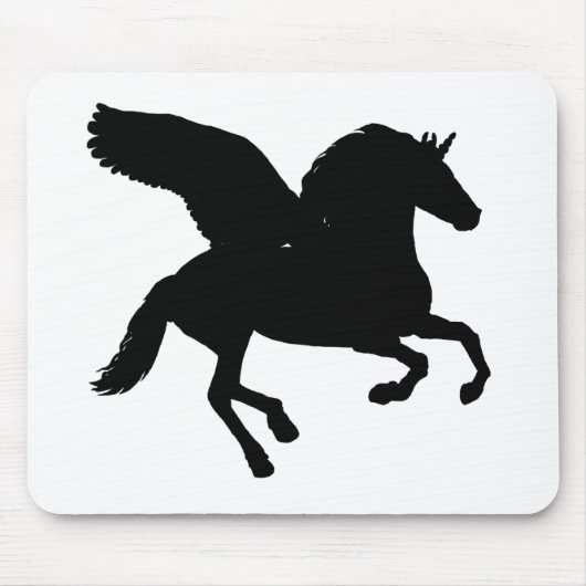 Silhouette mit Flügel Mousepad (Vorne)