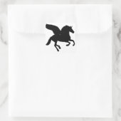 Silhouette mit Flügel Quadratischer Aufkleber (Tasche)