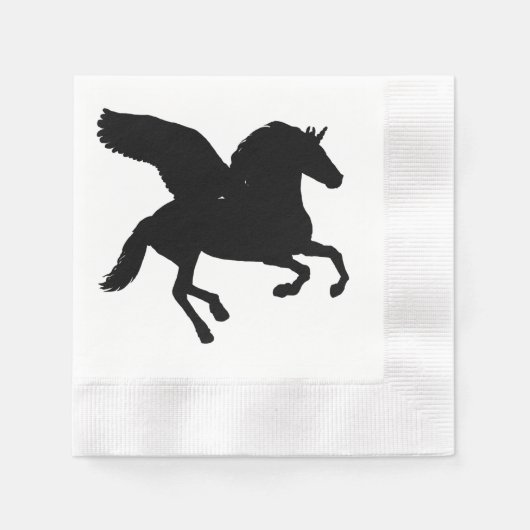 Silhouette mit Flügel Serviette (Vorderseite)