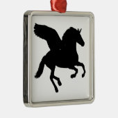 Silhouette mit Flügel Silbernes Ornament (Rechts)
