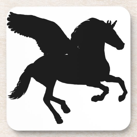 Silhouette mit Flügel Untersetzer (Vorderseite)
