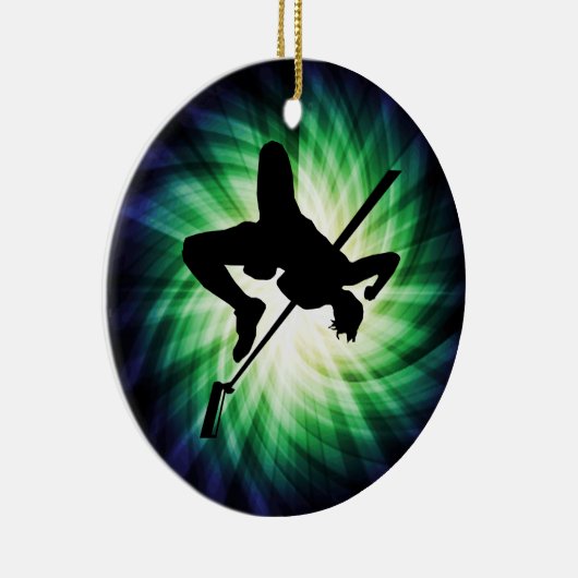 Silhouette mit hohem Sprung; Cool Keramik Ornament (Rechts)