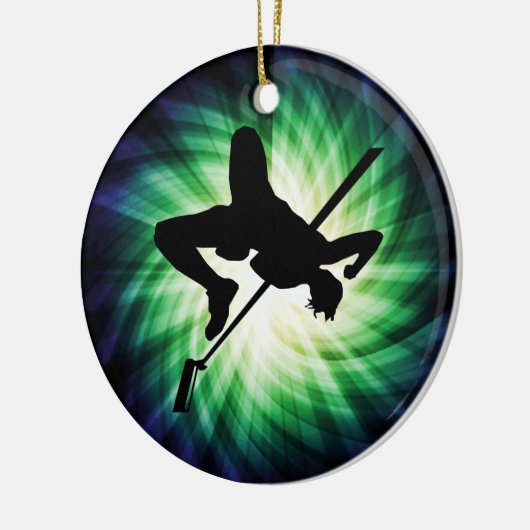 Silhouette mit hohem Sprung; Cool Keramik Ornament (Links)