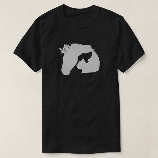 Silhouette mit Hund und Katze T-Shirt (Design vorne)