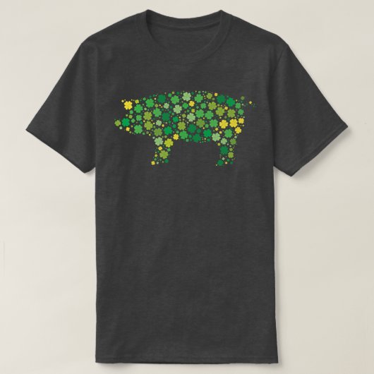 Silhouette mit Kleeblättern St. Patrick's Day Pre T-Shirt (Design vorne)