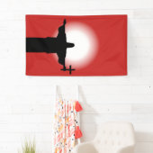 Silhouette mit Kreuz Banner (Insitu)