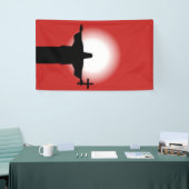 Silhouette mit Kreuz Banner (Messeveranstaltung)