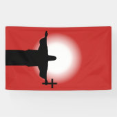 Silhouette mit Kreuz Banner (Horizontal)