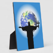 Silhouette mit Kreuz Fotoplatte (Seite)