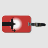 Silhouette mit Kreuz Gepäckanhänger (Vorderseite (Horizontal))