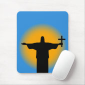 Silhouette mit Kreuz Mousepad (Mit Mouse)