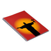 Silhouette mit Kreuz Notizblock (Rechte Seite)