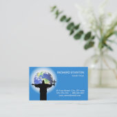 Silhouette mit Kreuz Visitenkarte (Stehend Vorderseite)