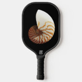 Silhouette mit Nautilus auf der gegenüberliegenden Pickleball Schläger (Rückseite)