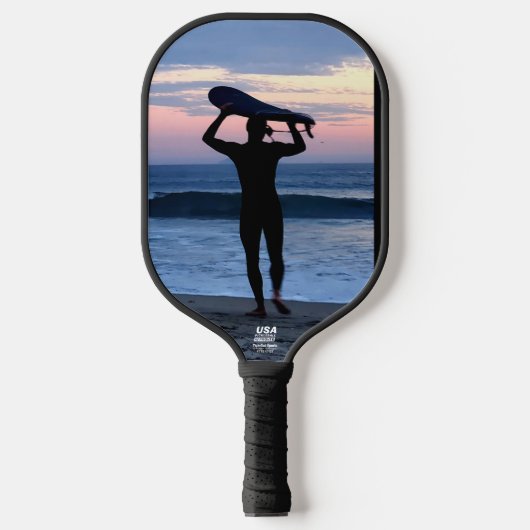 Silhouette mit Nautilus auf der gegenüberliegenden Pickleball Schläger (Vorderseite)