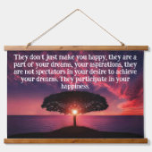 Silhouette mit schöner Ozeansonne Wandteppich Mit Holzrahmen (Vorne)