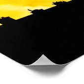 Silhouette mit Schornstein auf dem Dach Poster (Ecke)