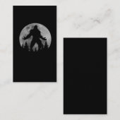 Silhouette mit Schreie-Bigfoot-Vollmond Visitenkarte (Vorne/Hinten)