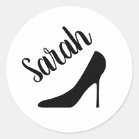 Silhouette mit schwarzen High-Heels-Stilettos