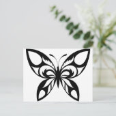Silhouette mit Stammesbutterfly Postkarte (Stehend Vorderseite)