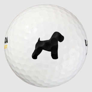 Silhouette mit weichem Wheaten Terrier Golfball