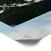 Silhouette mit Wolkenplakat Poster (Ecke)