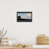 Silhouette mit Wolkenplakat Poster (Küche)