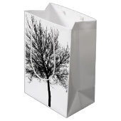 Silhouette Mittlere Geschenktüte (Rückseite Schrägansicht)