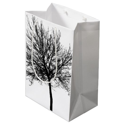 Silhouette Mittlere Geschenktüte (Rückseite Schrägansicht)