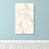 Silhouette Moderne farbenfrohe Wrapped Art Leinwan Leinwanddruck (Insitu (Holzboden))