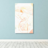 Silhouette Moderne farbenfrohe Wrapped Art Leinwan Leinwanddruck (Insitu (Holzboden))