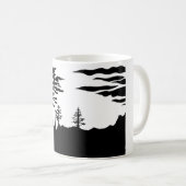 Silhouette-Monochromlandschaft Kaffeetasse (VorderseiteRechts)