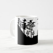 Silhouette-Monochromlandschaft Kaffeetasse (Vorderseite Links)
